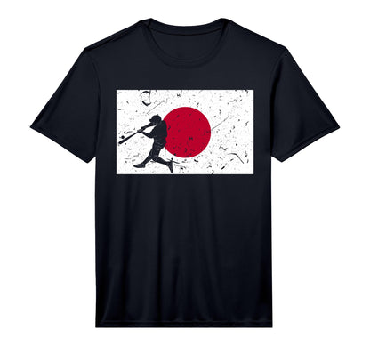 Baseball Game League Japan Flag T-Shirt - Trendy Graphic for Adults - T-Shirt, Sweatshirt, Hoodie