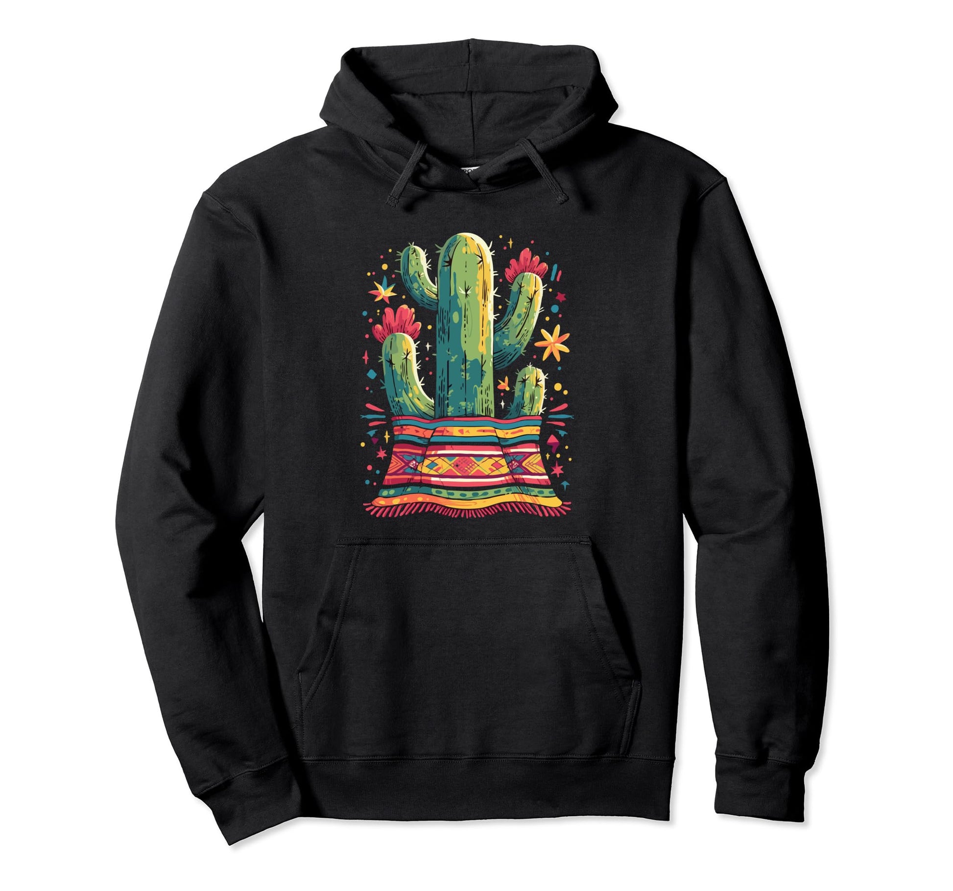Cactus Serape Succulent Plant Cacti Hoodie - Fun Novelty Design Men Women - T-Shirt, Sweatshirt, Hoodie