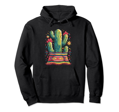 Cactus Serape Succulent Plant Cacti Hoodie - Fun Novelty Design Men Women - T-Shirt, Sweatshirt, Hoodie