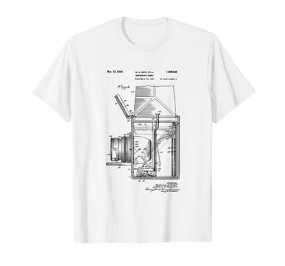 Camera Photographic Patent 1934 T-Shirt - Custom Art Print Men Women - T-Shirt, Sweatshirt, Hoodie