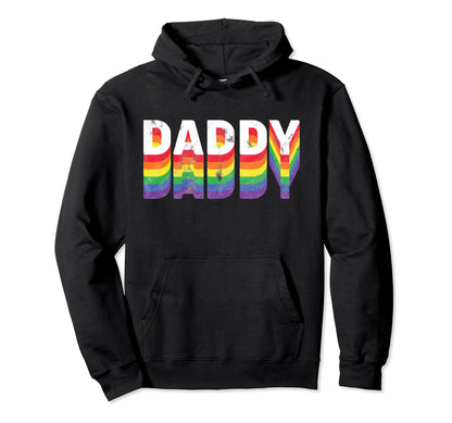 Daddy Gay Pride Dad Lgbt Rainbow Parade Hoodie - Minimalist Print Unisex - T-Shirt, Sweatshirt, Hoodie