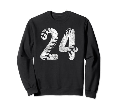 Baseball Softball Mom 24 Number Sweatshirt - Streetwear Style for Adults - T-Shirt, Sweatshirt, Hoodie