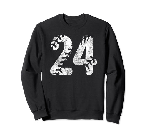 Baseball Softball Mom 24 Number Sweatshirt - Streetwear Style for Adults - T-Shirt, Sweatshirt, Hoodie