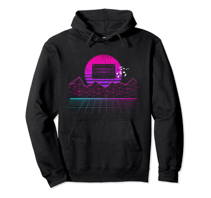 80S Art Synthwave Music Lover Musician Hoodie - Novelty Apparel Men Women - T-Shirt, Sweatshirt, Hoodie
