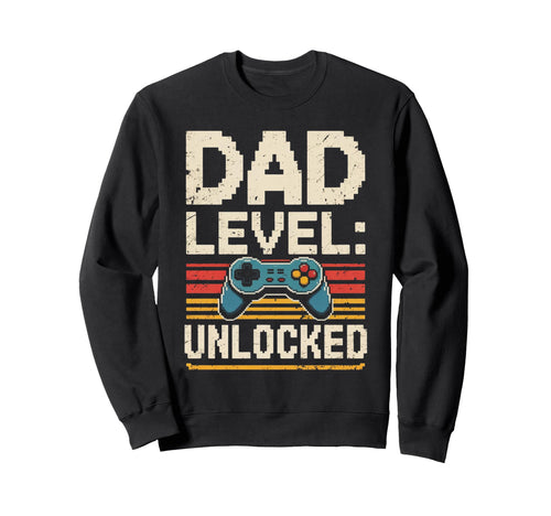 Dad Level Unlocked Gamer Fathers Day Sweatshirt - Custom Art Print Unisex - T-Shirt, Sweatshirt, Hoodie