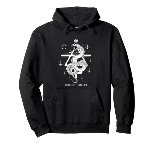 Louder Than Life Snake Crown Hoodie - Minimalist Print for Adults - T-Shirt, Sweatshirt, Hoodie