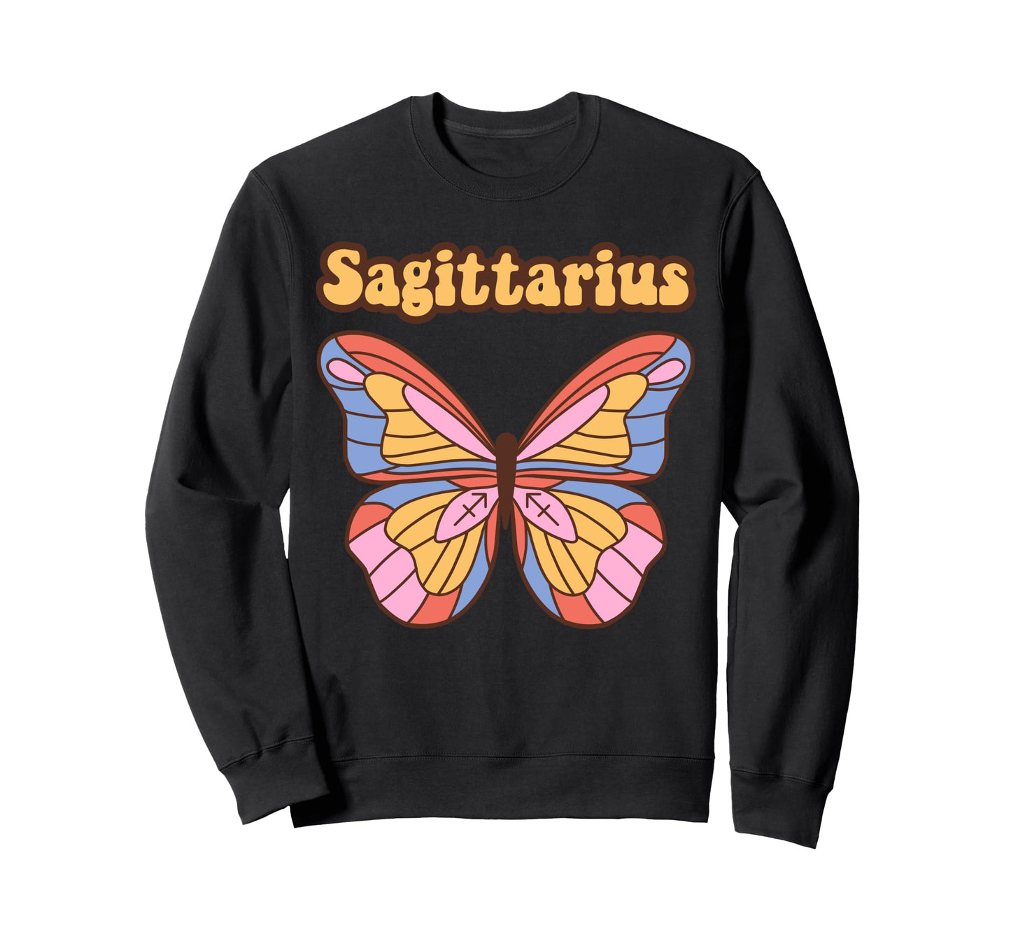 Sagittarius Zodiac Butterfly Sweatshirt - Aesthetic Graphic for Adults - T-Shirt, Sweatshirt, Hoodie