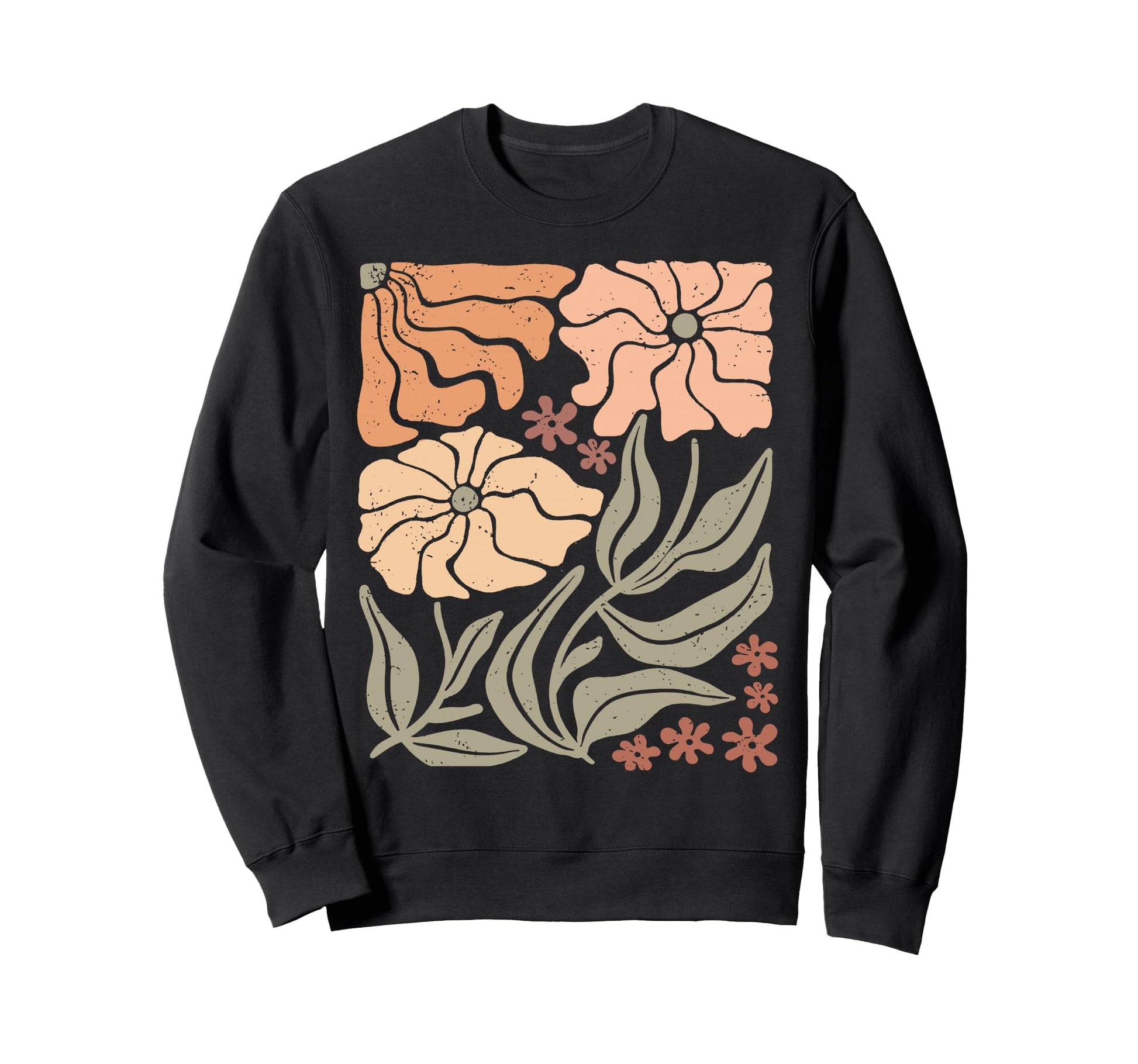Boho Wildflower Botanical Pastel Sweatshirt - Custom Art Print for Adults - T-Shirt, Sweatshirt, Hoodie