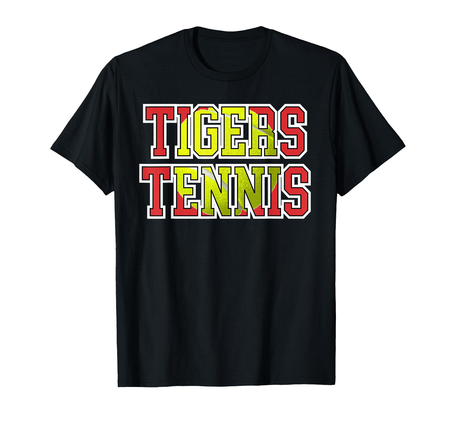 Tigers Tennis Mom Game Day School Spirit T-Shirt - Custom Art Print Unisex - T-Shirt, Sweatshirt, Hoodie