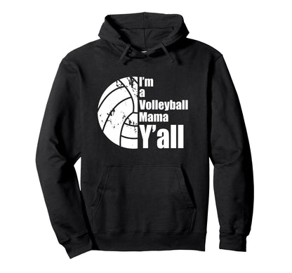 White Volleyball Mom Funny Sports Hoodie - Aesthetic Graphic for Adults - T-Shirt, Sweatshirt, Hoodie