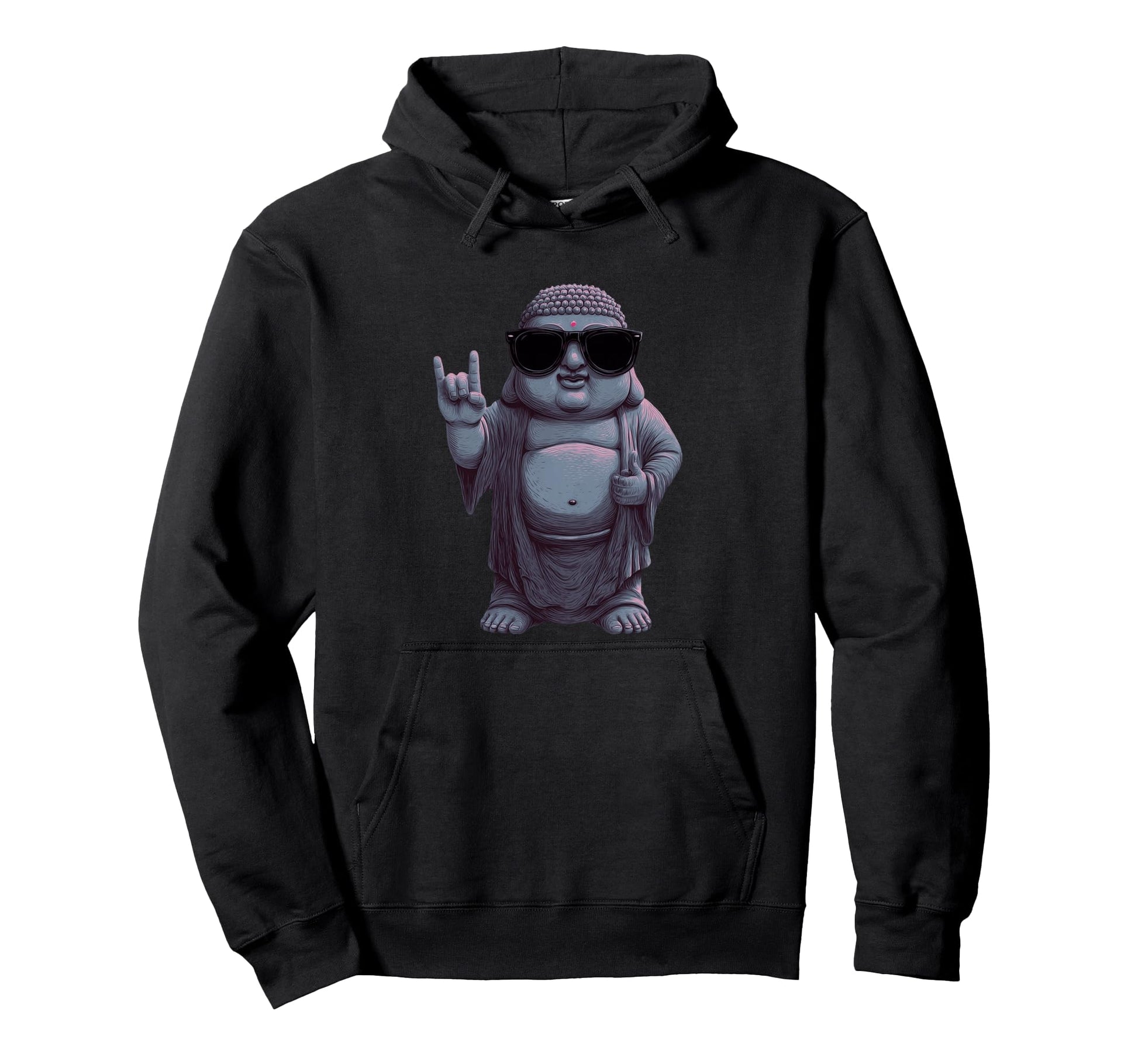 Buddha Rock And Roll Funny Spiritual Hoodie - Aesthetic Graphic for Adults - T-Shirt, Sweatshirt, Hoodie