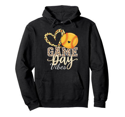 Bleached Softball Game Day Vibes Hoodie - Minimalist Print Men Women - T-Shirt, Sweatshirt, Hoodie