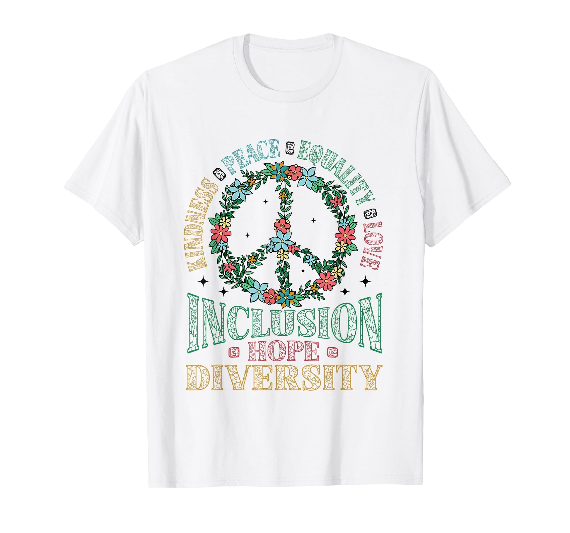 Diversity Equality Love Peace T-Shirt - Streetwear Style for Adults - T-Shirt, Sweatshirt, Hoodie