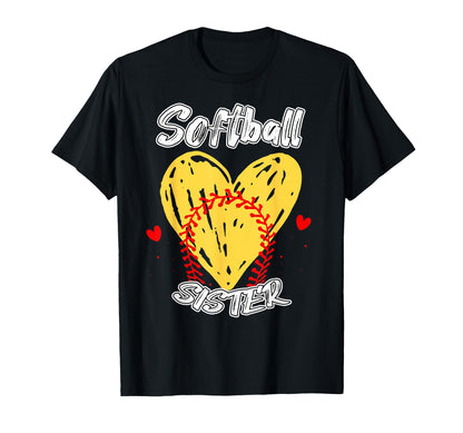 Softball Sister Softball Family T-Shirt - Minimalist Print Men Women - T-Shirt, Sweatshirt, Hoodie