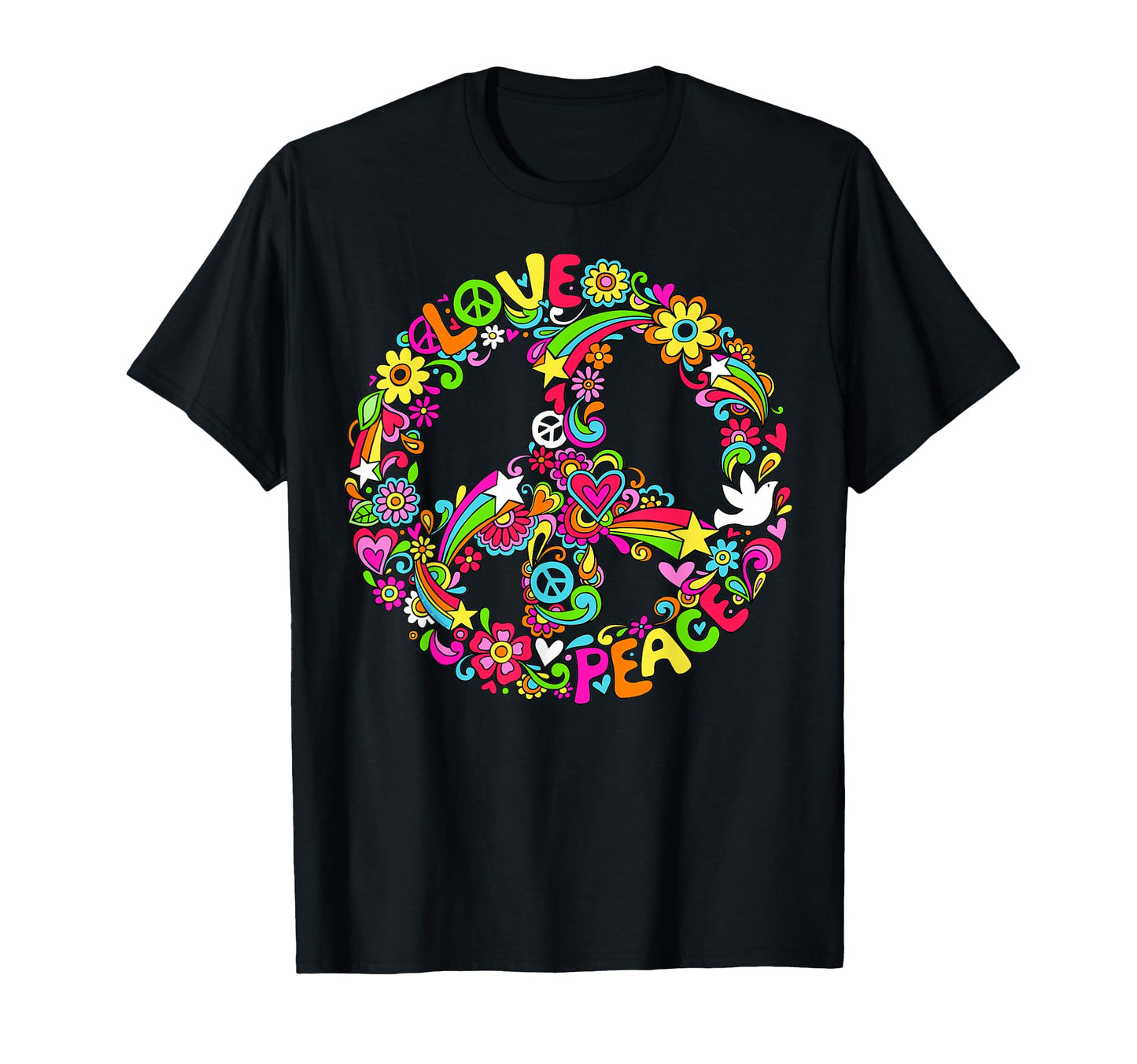 Peace Sign Hippie Love Peace 60S 70S T-Shirt - Streetwear Style for Adults - T-Shirt, Sweatshirt, Hoodie