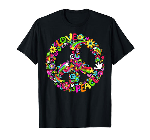 Peace Sign Hippie Love Peace 60S 70S T-Shirt - Streetwear Style for Adults - T-Shirt, Sweatshirt, Hoodie