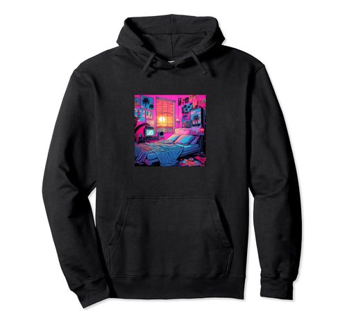 Vaperwave Aesthetic Glitch Anime Hoodie - Aesthetic Graphic for Adults - T-Shirt, Sweatshirt, Hoodie