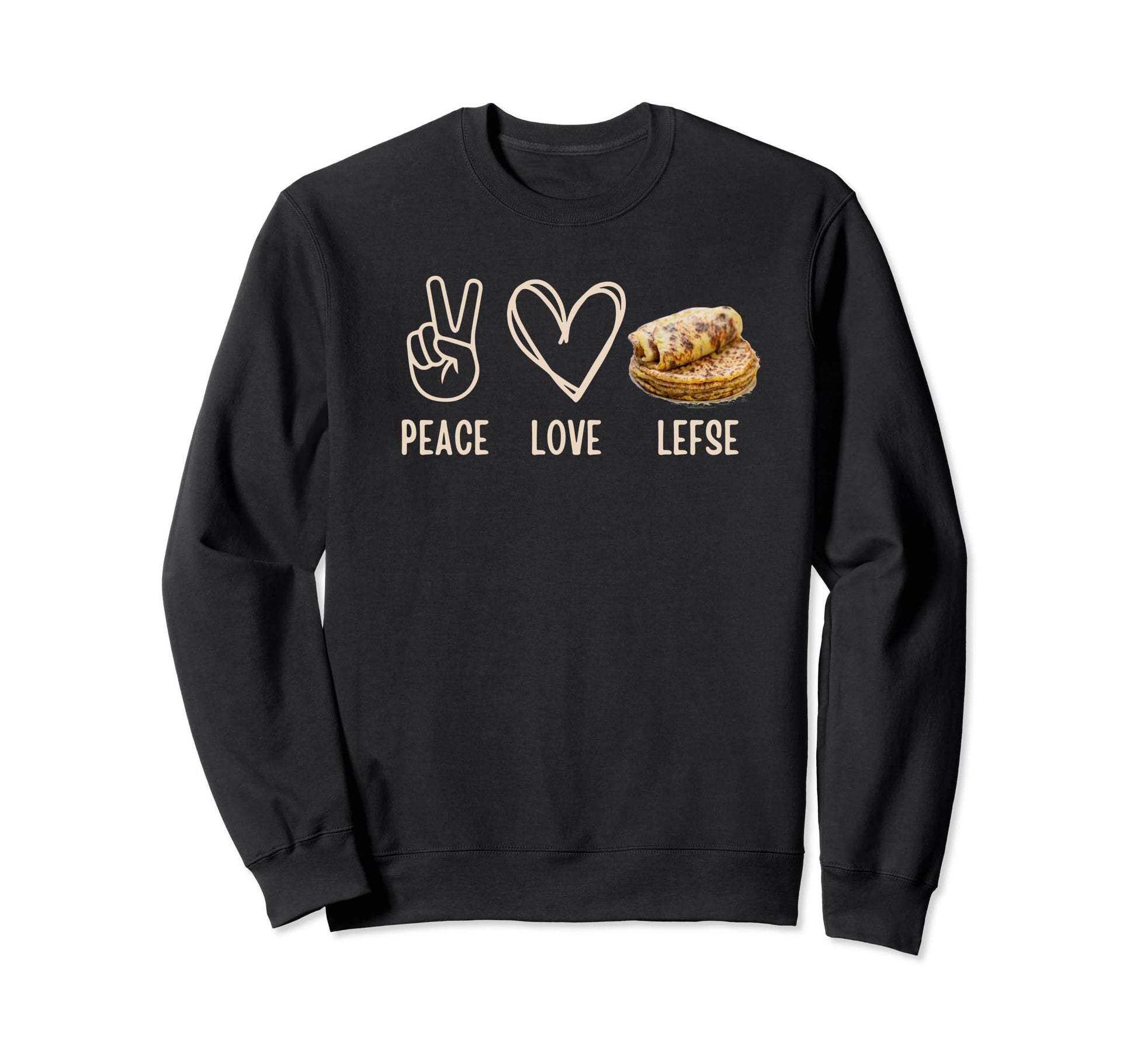 Norwegian Tortilla Peace Love Lefse T-Shirt - Streetwear Style for Adults - T-Shirt, Sweatshirt, Hoodie