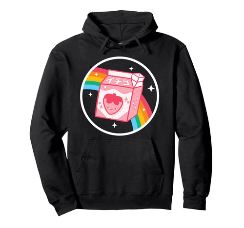 Strawberry Milk Carton Kawaii Rainbow Hoodie - Streetwear Style for Adults - T-Shirt, Sweatshirt, Hoodie
