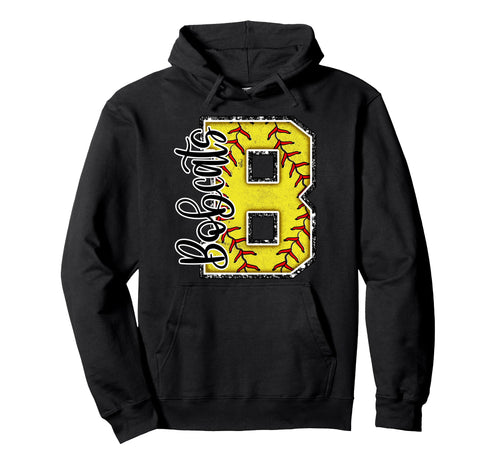 Bobcats Softball Mom Game Day Mascot Hoodie - Unique Graphic Men Women - T-Shirt, Sweatshirt, Hoodie
