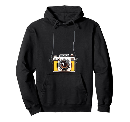 Fake Tourist Camera Holiday Vacation Hoodie - Custom Art Print Men Women - T-Shirt, Sweatshirt, Hoodie