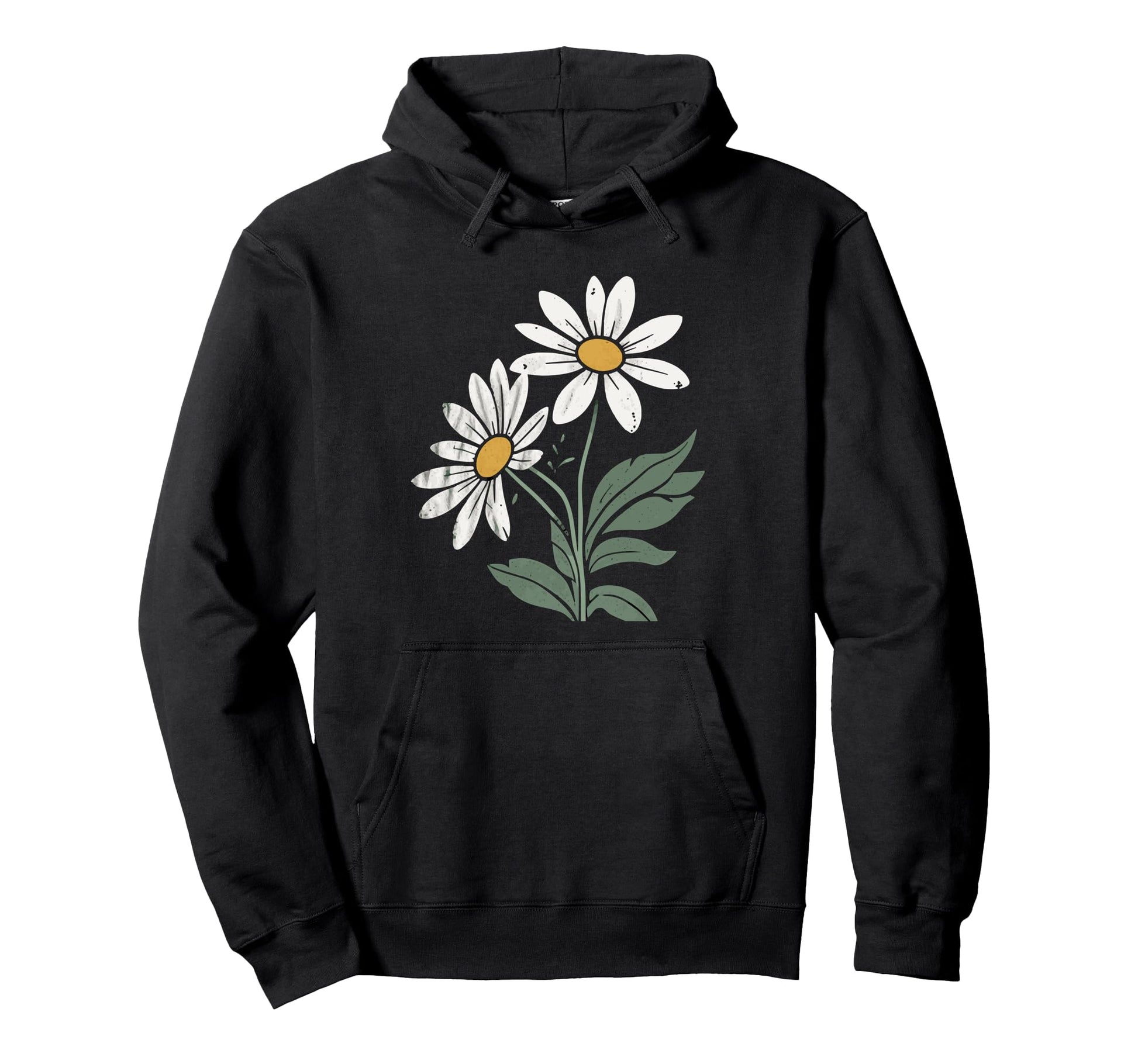 Boho Daisy Flower Botanical Wildflower Hoodie - Graphic Print Unisex - T-Shirt, Sweatshirt, Hoodie