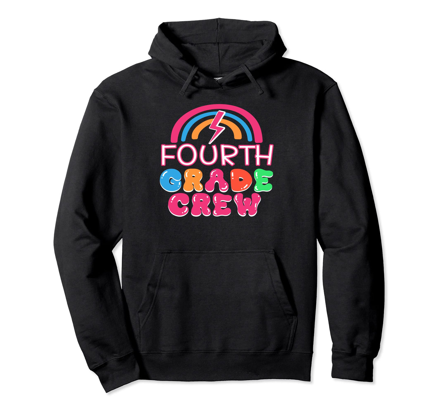 Fourth Grade Crew Groovy Fourth Grade Hoodie - Trendy Graphic Men Women - T-Shirt, Sweatshirt, Hoodie