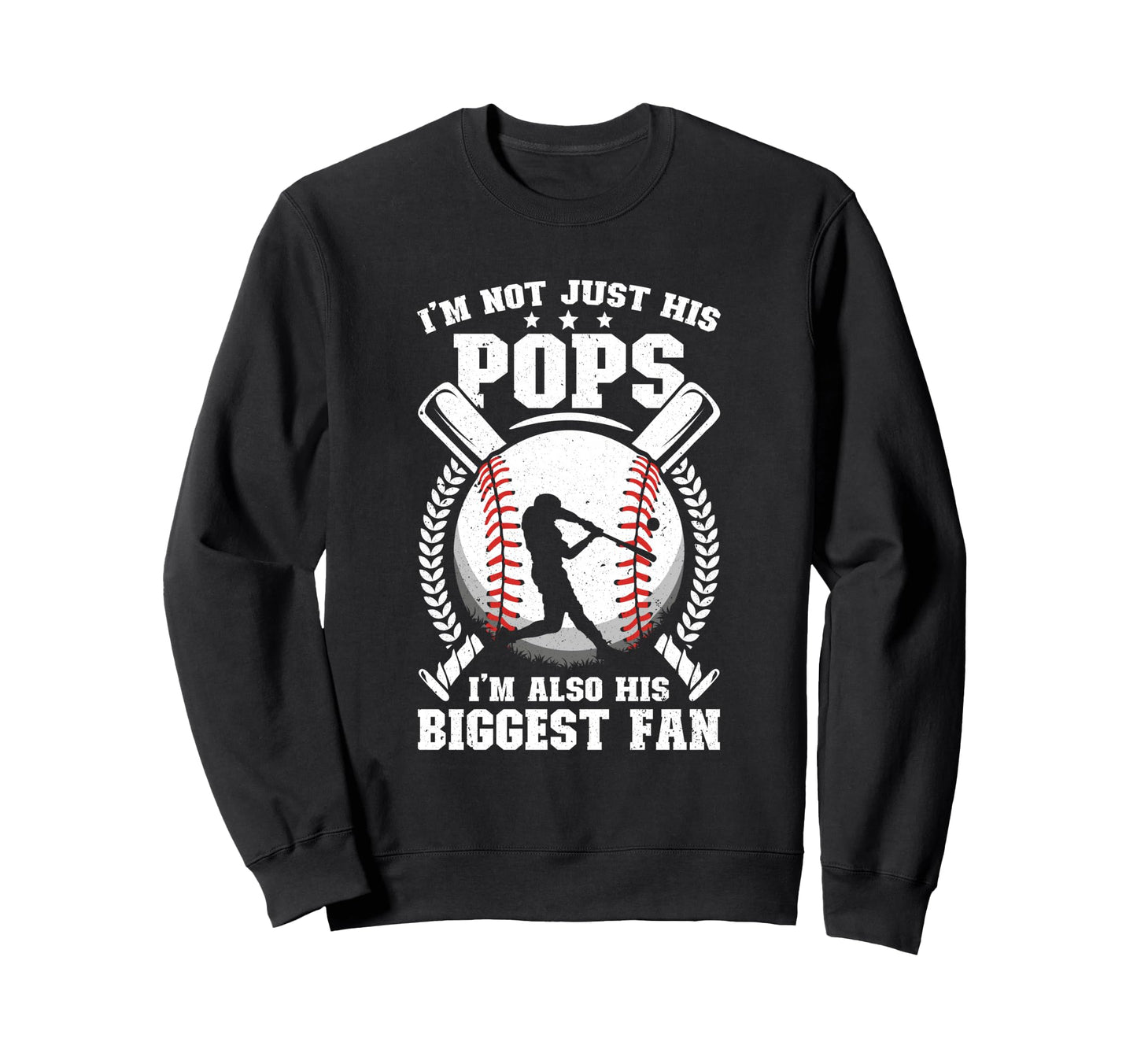 His Biggest Fan Baseball Pops Baseball Sweatshirt - Novelty Apparel Unisex - T-Shirt, Sweatshirt, Hoodie