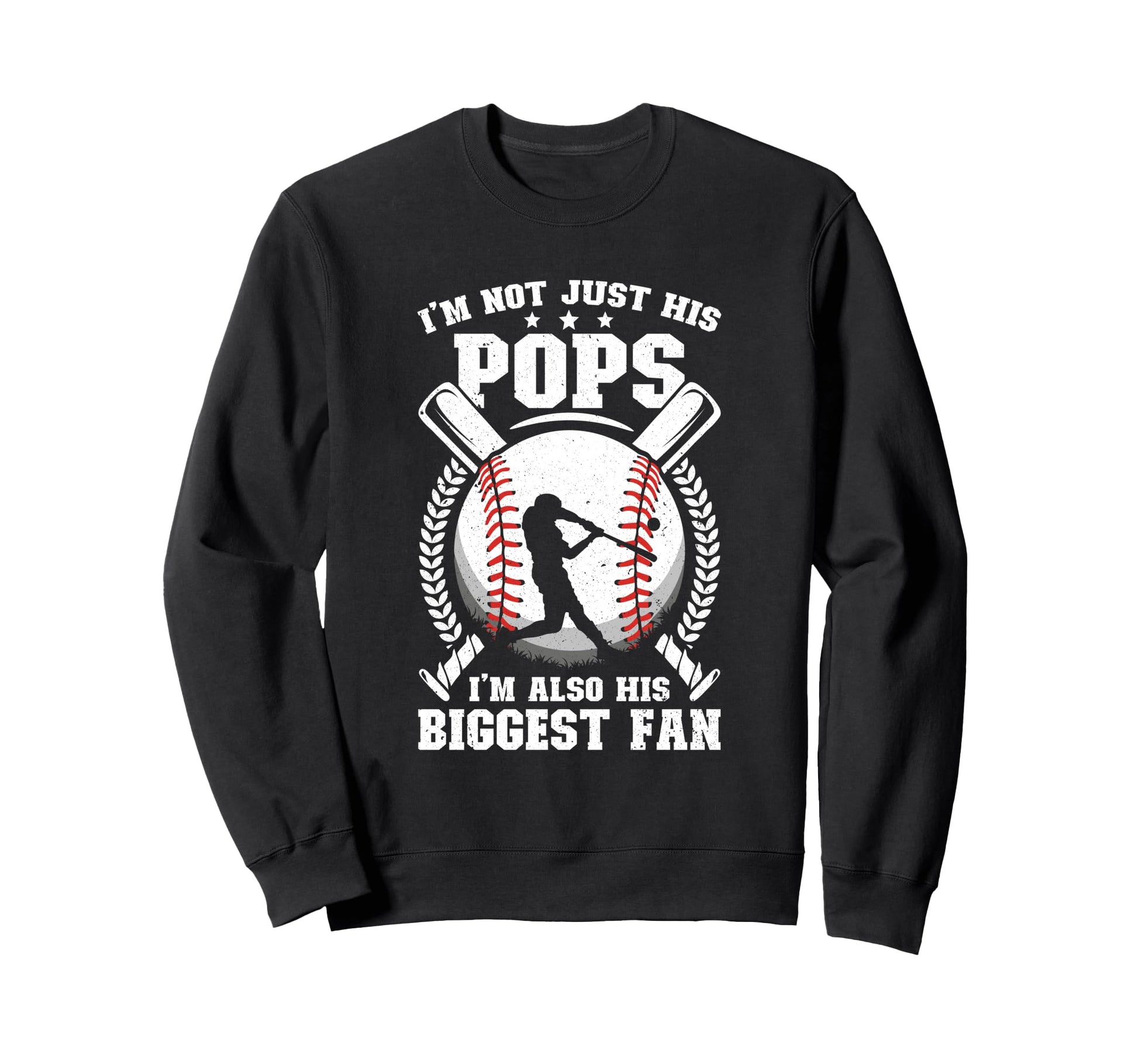 His Biggest Fan Baseball Pops Baseball Sweatshirt - Novelty Apparel Unisex - T-Shirt, Sweatshirt, Hoodie