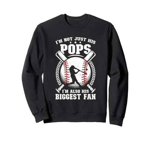 His Biggest Fan Baseball Pops Baseball Sweatshirt - Novelty Apparel Unisex - T-Shirt, Sweatshirt, Hoodie