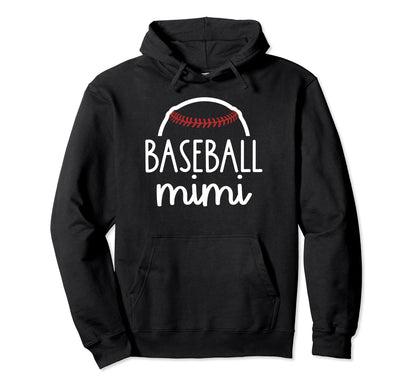 Baseball Mimi Baseball Game Day Ball Hoodie - Trendy Graphic Men Women - T-Shirt, Sweatshirt, Hoodie