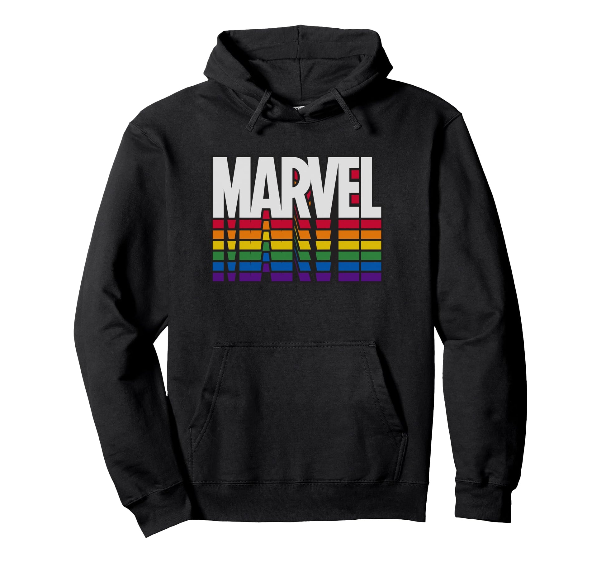 Marvel Comics Marvel Rainbow Title Hoodie - Fun Novelty Design Men Women - T-Shirt, Sweatshirt, Hoodie