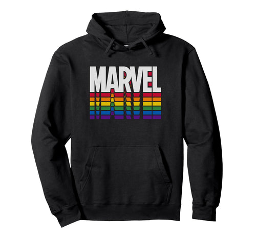 Marvel Comics Marvel Rainbow Title Hoodie - Fun Novelty Design Men Women - T-Shirt, Sweatshirt, Hoodie