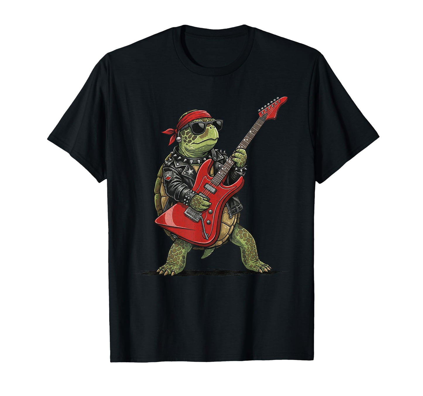 Turtle Playing Electric Guitar Rock And T-Shirt - Aesthetic Graphic Unisex - T-Shirt, Sweatshirt, Hoodie