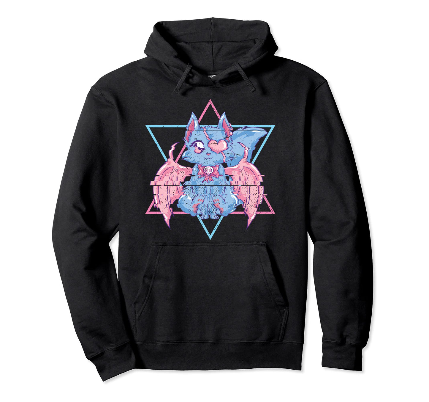 Kawaii Anime Cat Animal Manga Hoodie - Fun Novelty Design for Adults - T-Shirt, Sweatshirt, Hoodie