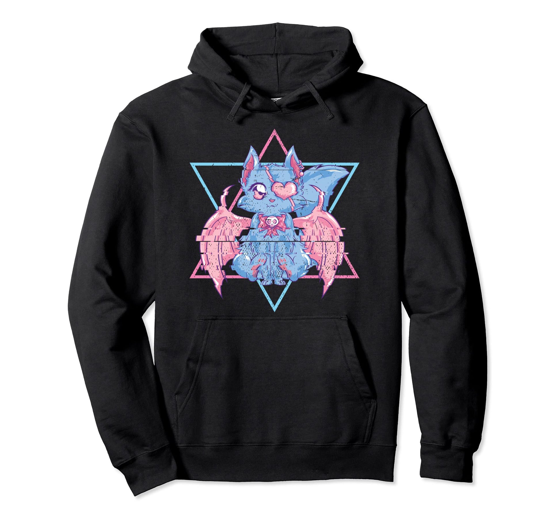 Kawaii Anime Cat Animal Manga Hoodie - Fun Novelty Design for Adults - T-Shirt, Sweatshirt, Hoodie