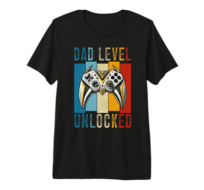 Dad Level Unlocked Controller Papa T-Shirt - Trendy Graphic Men Women - T-Shirt, Sweatshirt, Hoodie