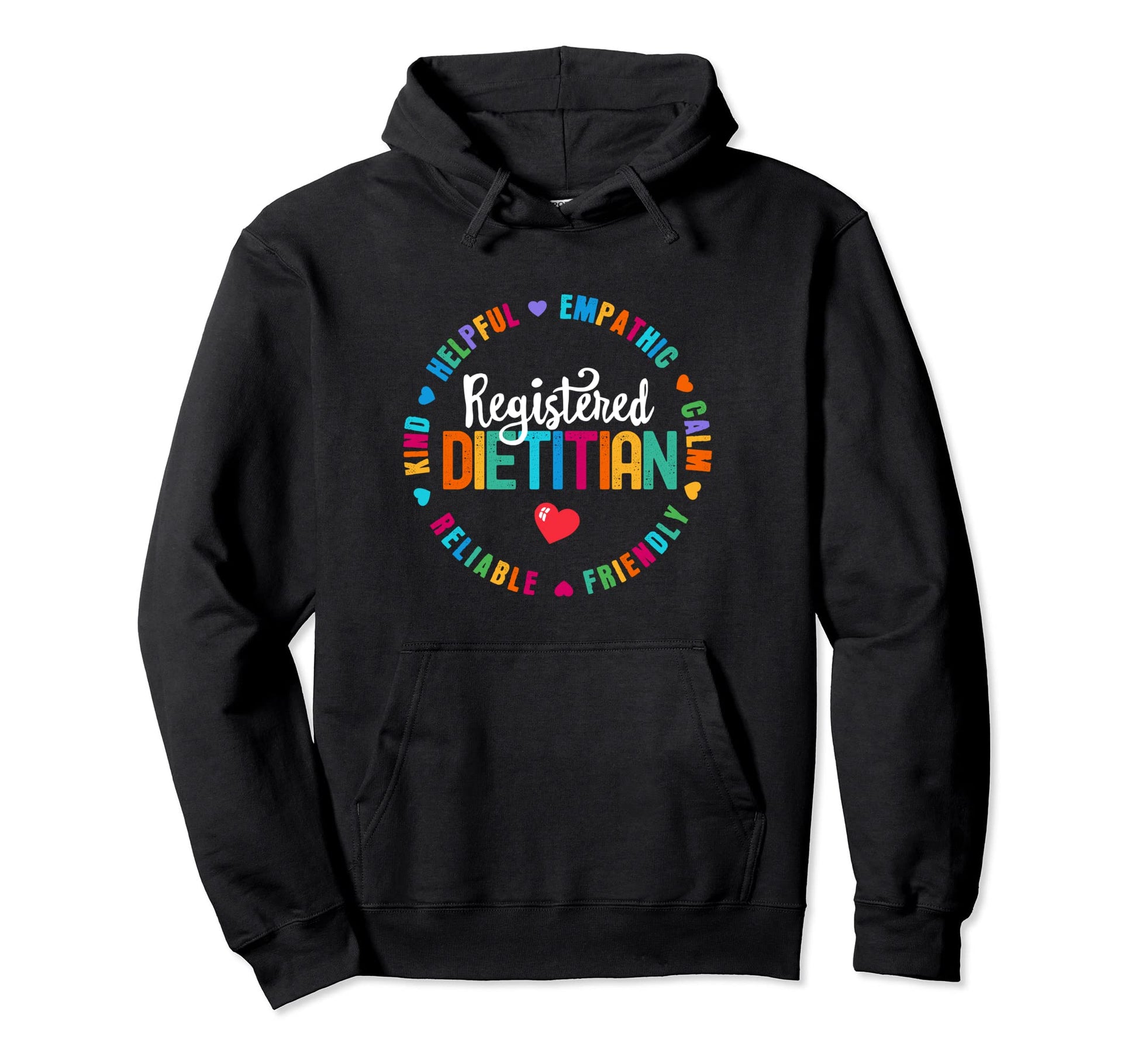 Registered Dietitian Rainbow Nutrition Hoodie - Casual Everyday Wear Unisex - T-Shirt, Sweatshirt, Hoodie