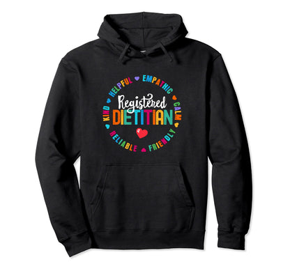 Registered Dietitian Rainbow Nutrition Hoodie - Casual Everyday Wear Unisex - T-Shirt, Sweatshirt, Hoodie
