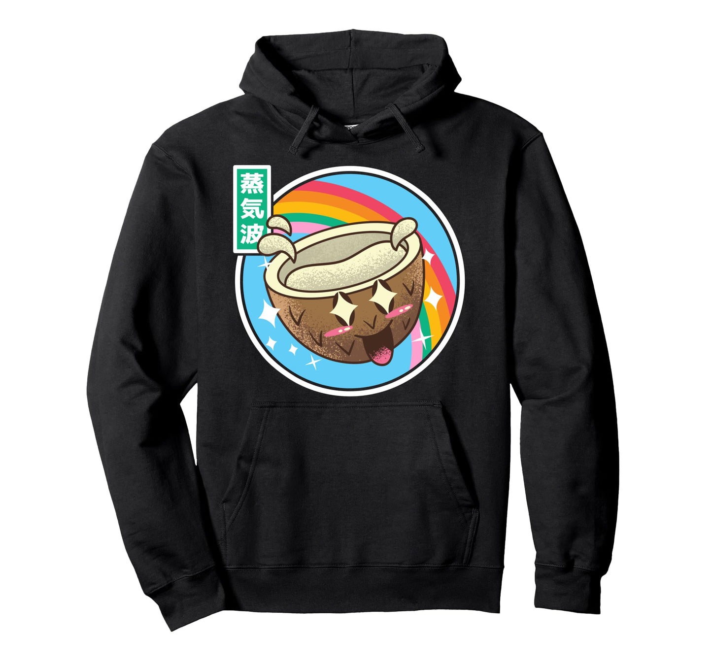 Japanese Coconut Kawaii Rainbow Anime Hoodie - Fun Novelty Design Men Women - T-Shirt, Sweatshirt, Hoodie