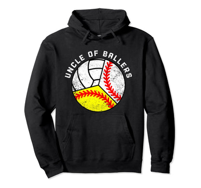 Uncle Ballers Funny Baseball Softball Hoodie - Trendy Graphic Unisex - T-Shirt, Sweatshirt, Hoodie