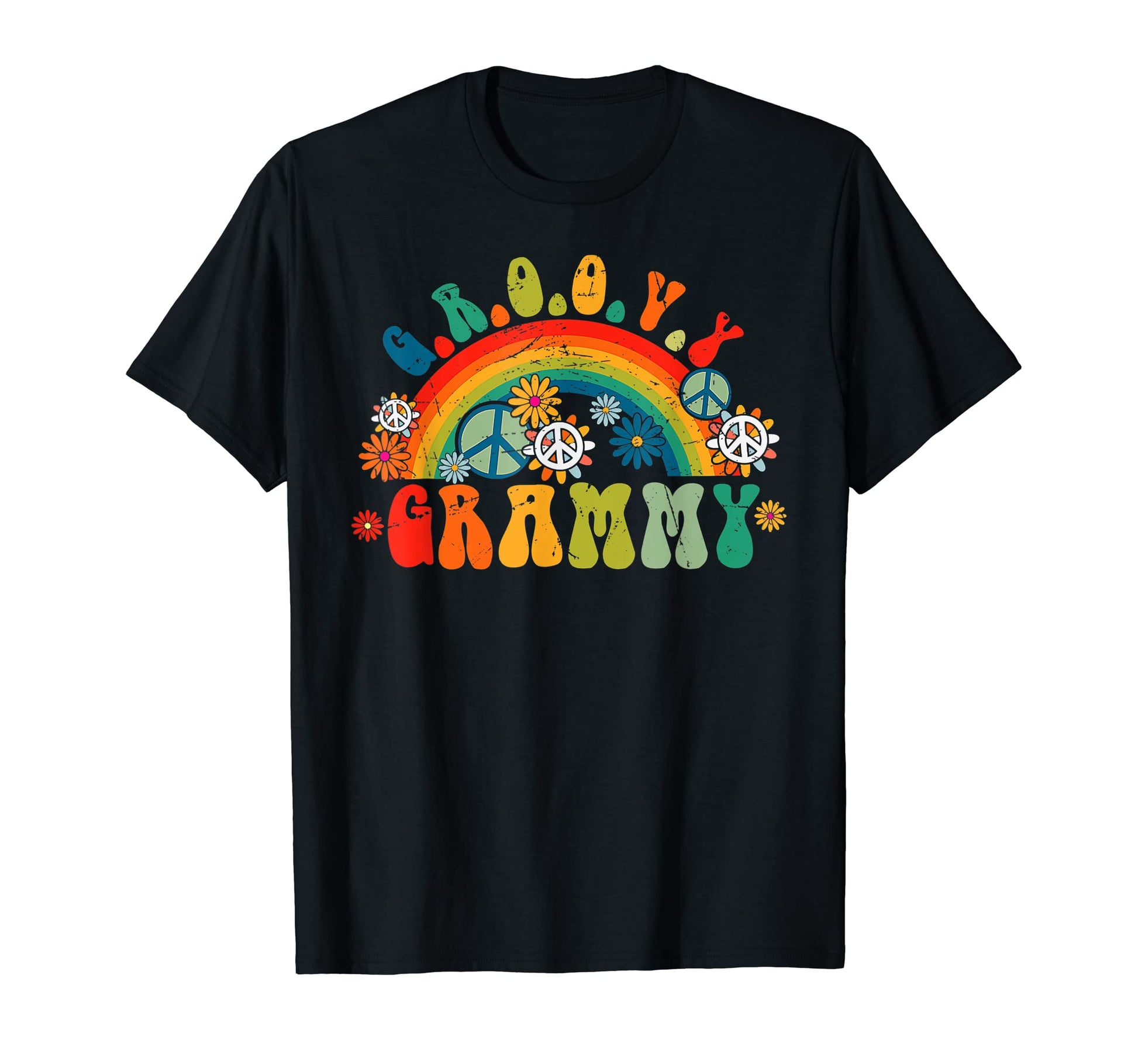 Groovy Grammy Rainbow Colorful T-Shirt - Aesthetic Graphic Men Women - T-Shirt, Sweatshirt, Hoodie