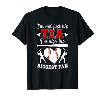 His Biggest Fan Baseball Tia Baseball T-Shirt - Unique Graphic Unisex - T-Shirt, Sweatshirt, Hoodie