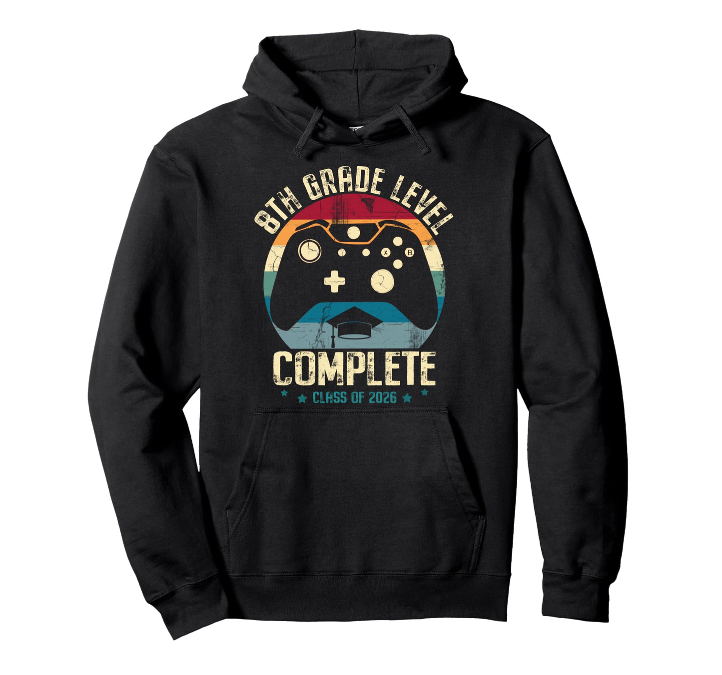 8Th Grade Level Complete Gamer Hoodie - Fun Novelty Design for Adults - T-Shirt, Sweatshirt, Hoodie