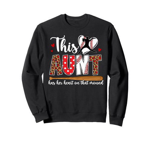 Proud Baseball Pitcher Aunt Sweatshirt - Minimalist Print Men Women - T-Shirt, Sweatshirt, Hoodie