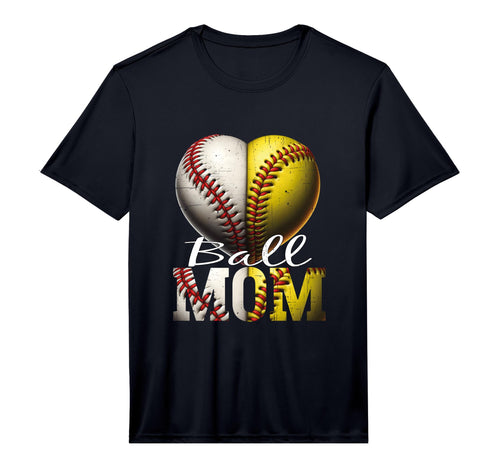 Funny Ball Mom Softball Baseball T-Shirt - Fun Novelty Design for Adults - T-Shirt, Sweatshirt, Hoodie