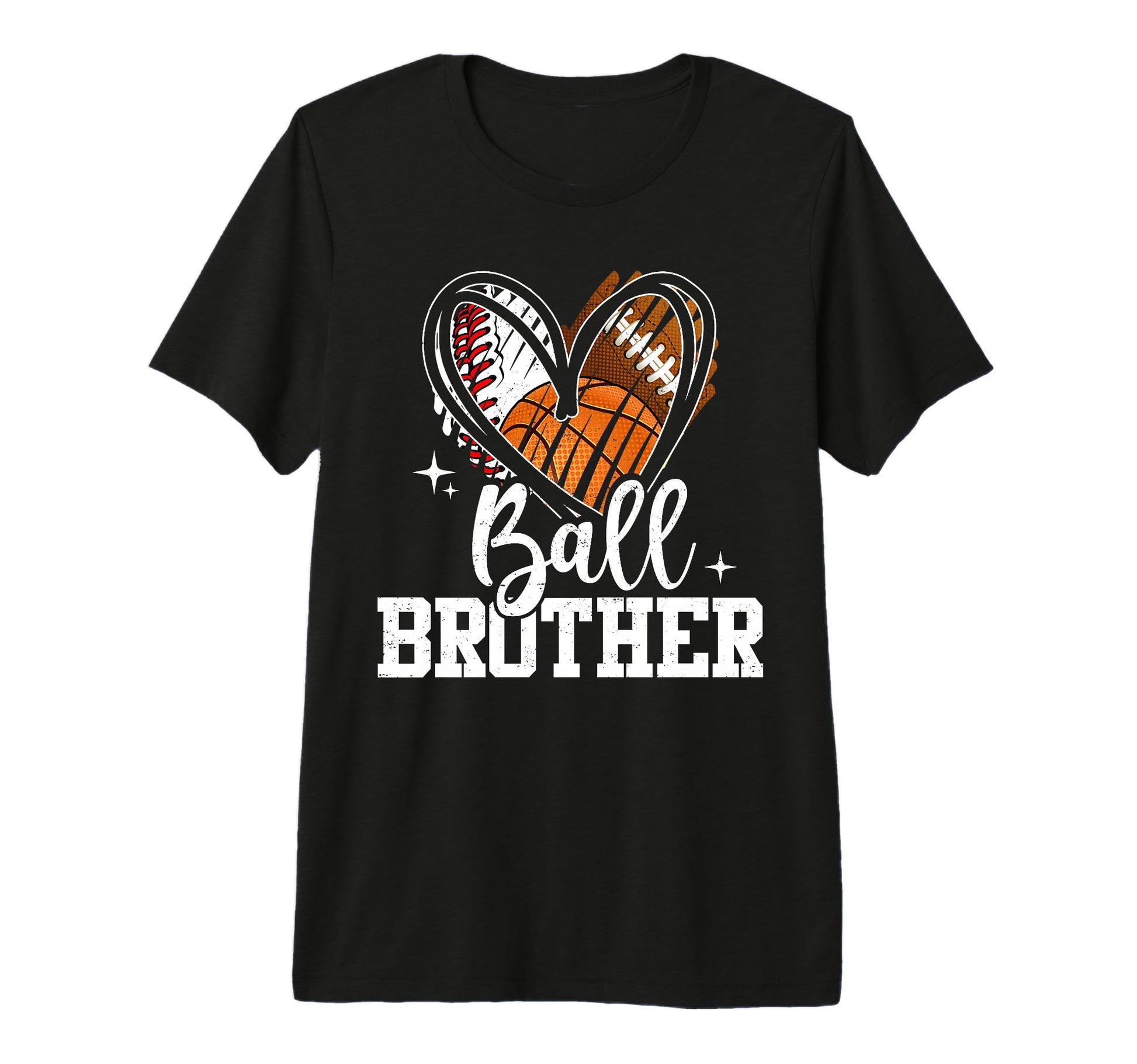 Ball Brother Baseball Football T-Shirt - Graphic Print Men Women - T-Shirt, Sweatshirt, Hoodie