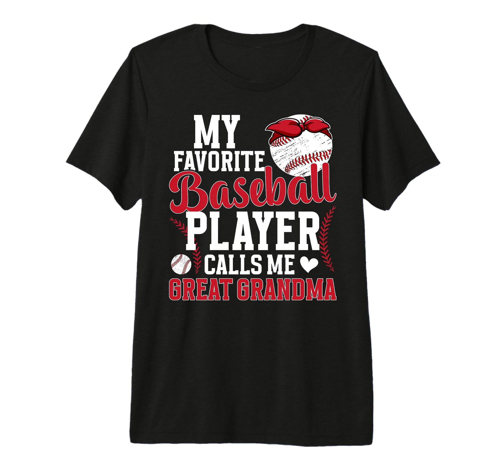Proud Baseball Great Grandma Baseball T-Shirt - Novelty Apparel for Adults - T-Shirt, Sweatshirt, Hoodie