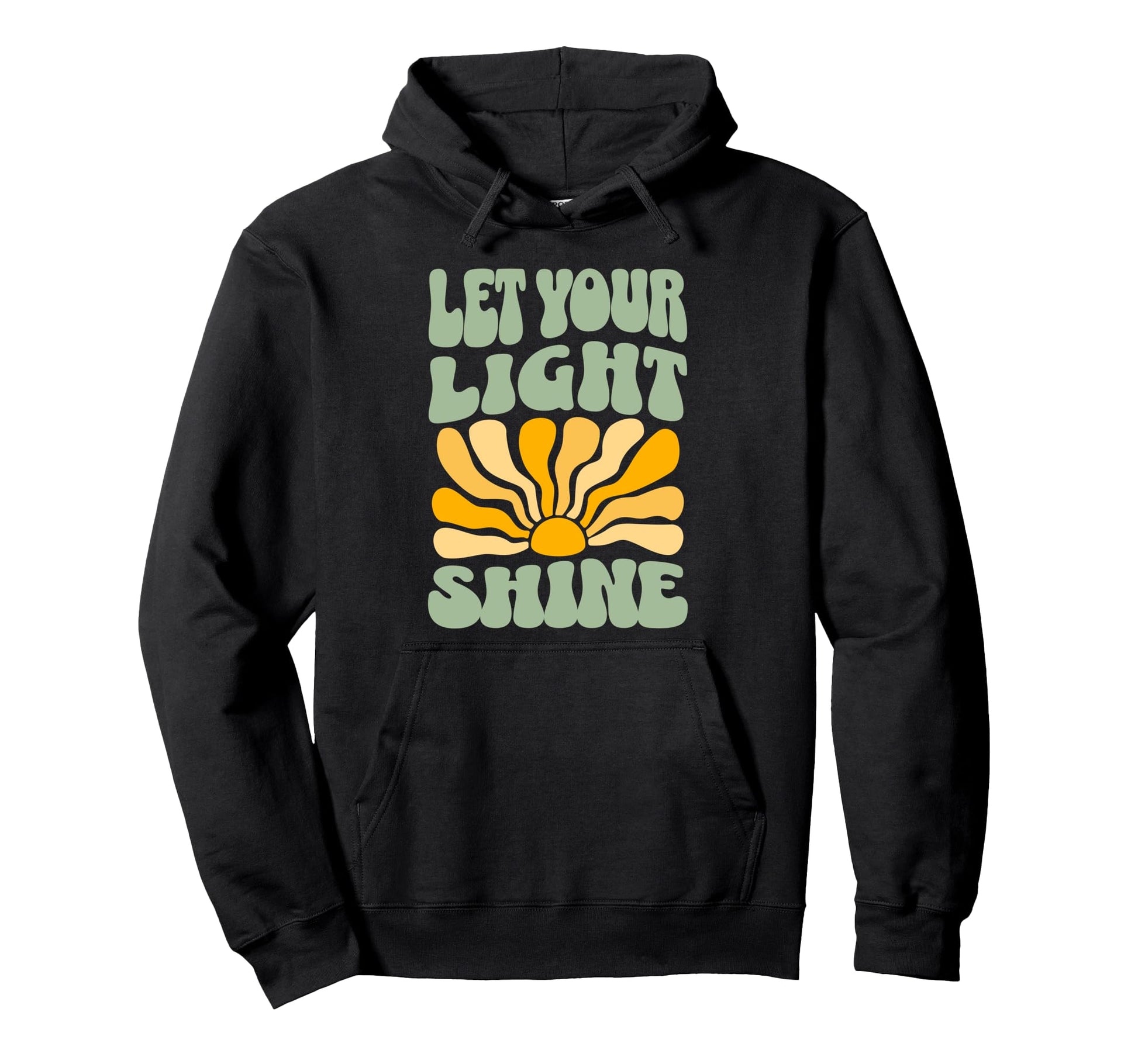 Let Your Light Shine 70S Boho Inspiration Hoodie - Trendy Graphic Unisex - T-Shirt, Sweatshirt, Hoodie