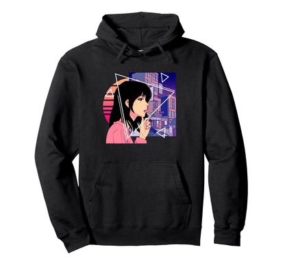 80S Japanese Lofi Vaporwave Aesthetic Sad Hoodie - Trendy Graphic Unisex - T-Shirt, Sweatshirt, Hoodie